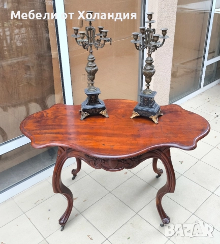 двойка големи бронзови свещници, снимка 7 - Антикварни и старинни предмети - 52984229