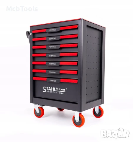 Празен шкаф за инструменти със 7 чекмеджета StahlMayer Red Line, снимка 7 - Други инструменти - 51109120