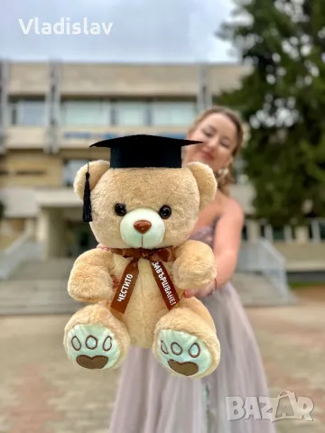 Плюшено мече абитуриент в два размера, снимка 3 - Плюшени играчки - 49826427