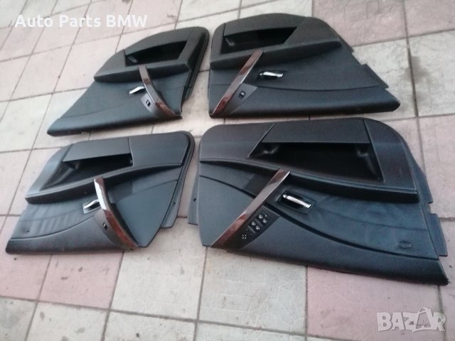 Черни кожени кори врати BMW E60 E61 Кори врати БМВ Е60 Е61, снимка 3 - Части - 44134451