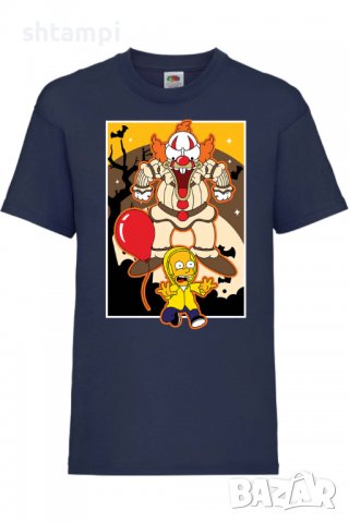 Детска тениска The Simpsons Krusty The Clown Pennywise 01,Halloween,Хелоуин,Празник,Забавление,, снимка 10 - Детски тениски и потници - 38158348