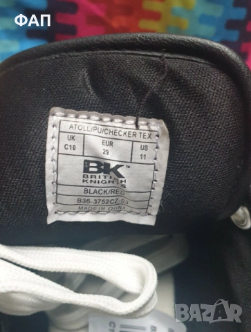 BritishKnights Black/Red Trainers Size EU29, детски , нови в кутия, снимка 6 - Детски маратонки - 52672005