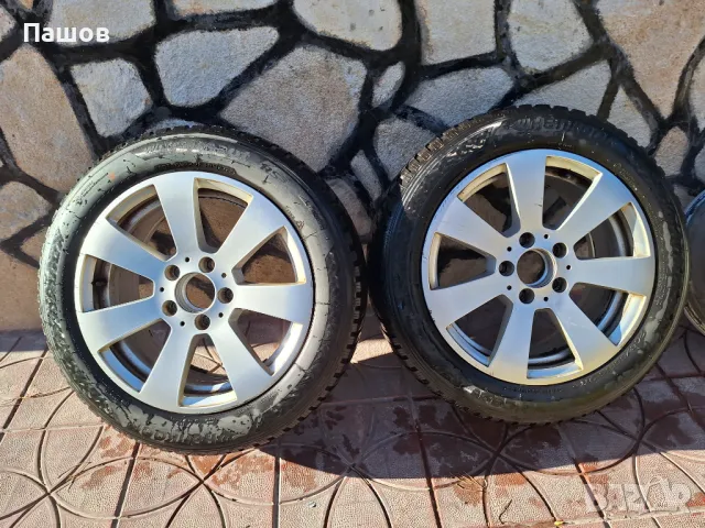 Алуминиеви джанти 16" за Мерцедес с 2 бр гуми зимни, снимка 2 - Гуми и джанти - 48114296