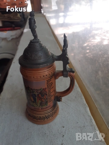 Колекционерска немска мини халба с воник, снимка 6 - Антикварни и старинни предмети - 53366482