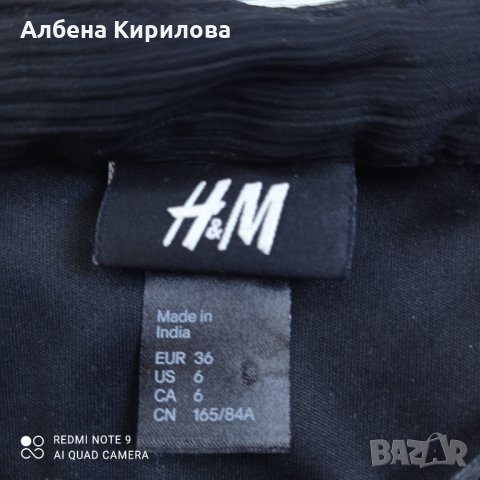 Официална черна блуза на Н&М, 36 до 40р-р, снимка 9 - Корсети, бюстиета, топове - 32557589
