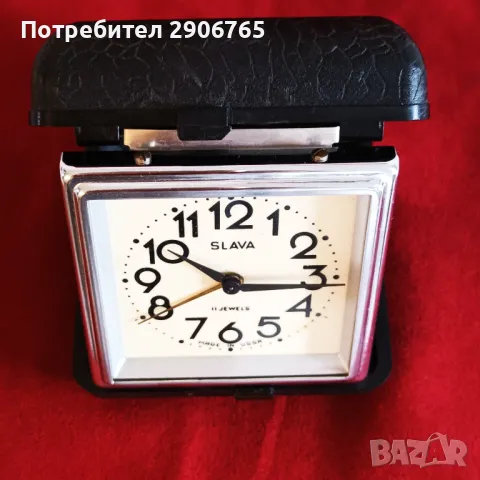 Часовник будилник Слава СССР работещ, снимка 5 - Антикварни и старинни предмети - 50244251