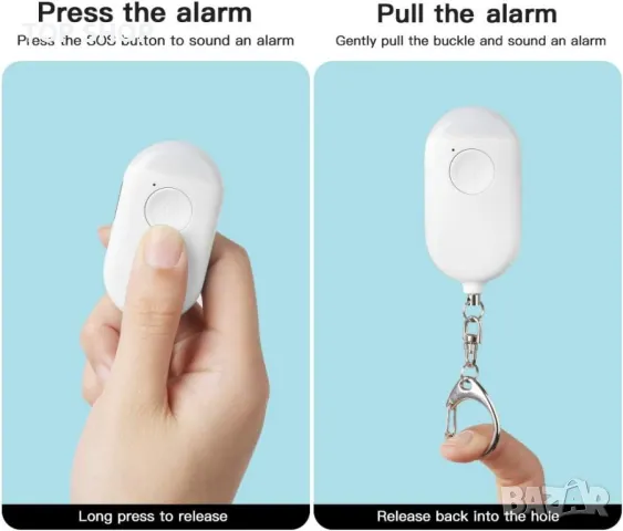 Лична аларма на Evershop 130dB USB акумулаторна, снимка 6 - Друга електроника - 48621017