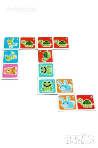 Домино образователна настолна игра с животни, снимка 2 - Игри и пъзели - 49067332