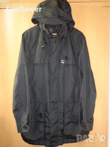 Оригинално мъжко черно дълго яке с качулка Burberry London , снимка 15 - Якета - 51720819