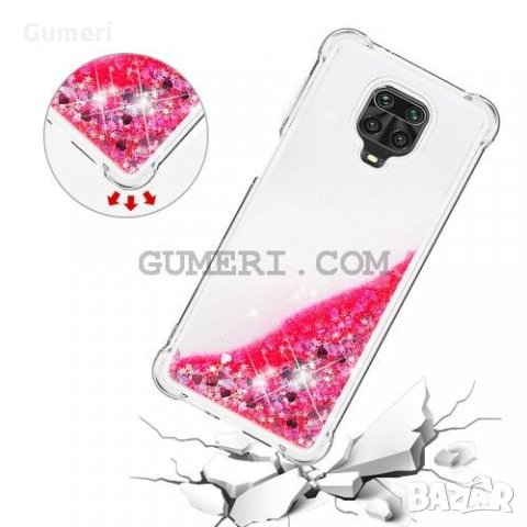 Xiaomi Redmi Note 9S / Redmi Note 9 Pro /Redmi Note 9 Pro Max Силиконов воден Гръб с Брокат, снимка 2 - Калъфи, кейсове - 32980555