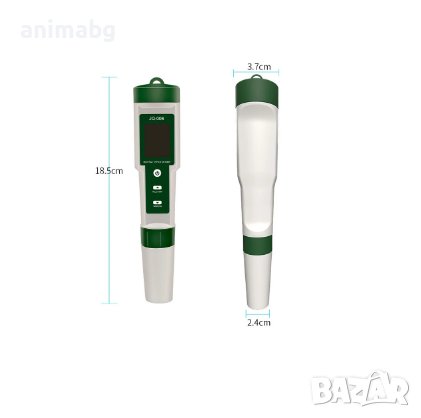 ANIMABG Многофункционален тестер за качество на водата, PH, EC, TDS, ORP, H2, снимка 4 - Друга електроника - 43824038