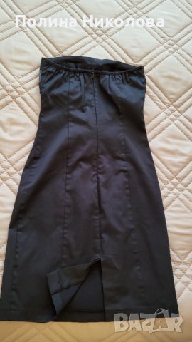 Елегантна рокля без презрамки в черен цвят, снимка 6 - Рокли - 30879458