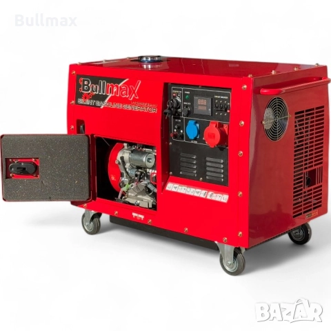 Бензинов Агрегат за ток 7,5 KW трифазен обезшумен BULMAX, снимка 5 - Генератори - 52569842
