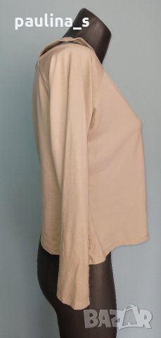 Блуза с дълъг ръкав и открито рамо "Chasse Croise" / голям размер , снимка 5 - Тениски - 28414796