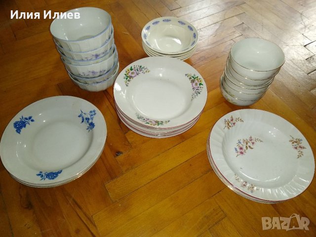 Порцеланови чинии и купи, всичко за 50 лв, снимка 1