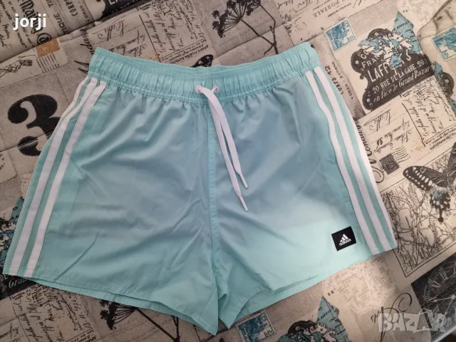 Adidas Спортни шорти 3-Stripes CLX IS2056 Електриков Regular Fit, снимка 3 - Спортни дрехи, екипи - 48825890