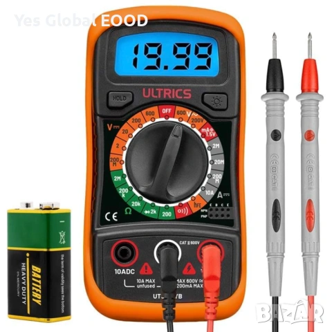 ULTRICS дигитален мултиметър – волтметър амперметър омметър