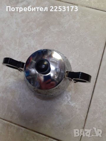 Руски нерж.малък чайник-захарница