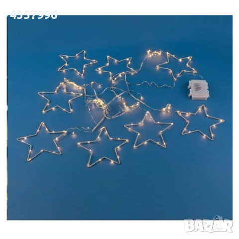 Декоративна коледна LED завеса, Звезди, 184 крушки , снимка 3 - Декорация за дома - 52380568