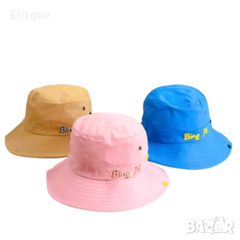 Лятна детска рибарска шапка Bing Ni с голяма периферия за момчета и момичета, снимка 4 - Други - 52888893