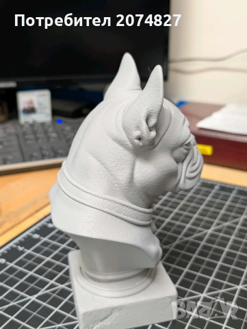 Фигурка French Bulldog Bust / Френски булдог бюст статуетка, снимка 4 - Статуетки - 53509248