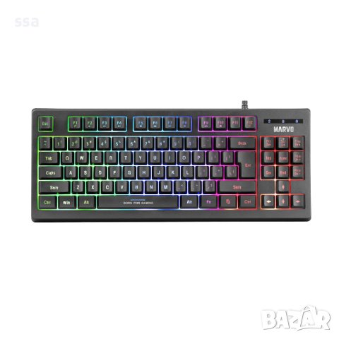 Marvo геймърска клавиатура Gaming Keyboard TKL 87 keys - K607, снимка 2 - Клавиатури и мишки - 43063653