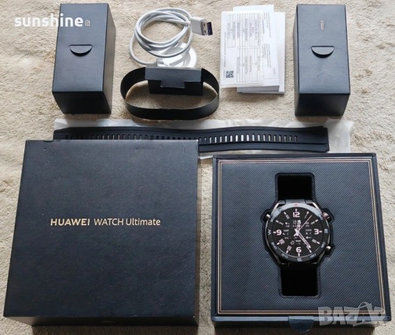 КАТО НОВ * Huawei Watch Ultimate Expedition (CLB‑B19) Black HNBR Strap , снимка 2 - Смарт часовници - 53244002
