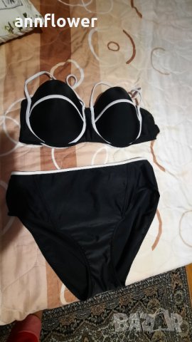 Голям бански черно и бяло, снимка 5 - Бански костюми - 33579131