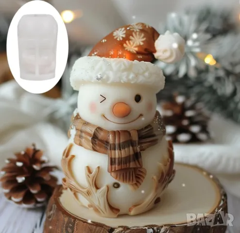 Молд снежен човек с рога , снимка 2 - Форми - 48789392