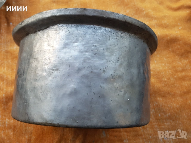 Бакърена тенджера с капак , снимка 3 - Антикварни и старинни предмети - 53163093