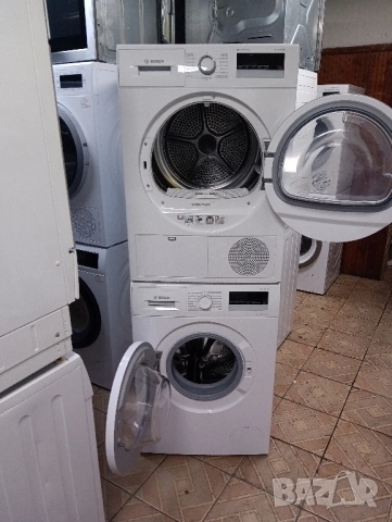 Комплект пералня и сушилня с термопомпа Бош Bosch Serie 4 A+++ 2 години гаранция!, снимка 3 - Перални - 52396687