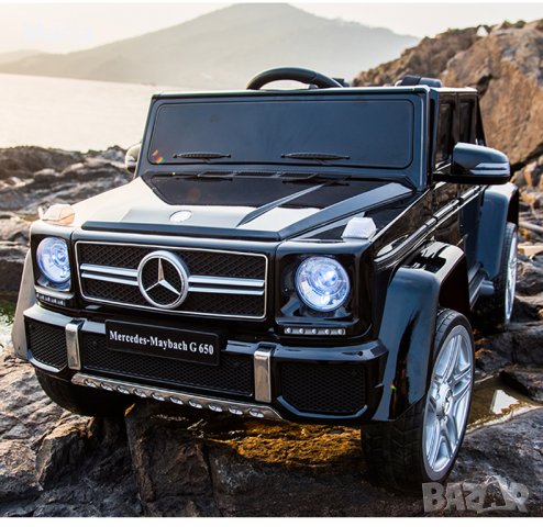 Акумулаторен джип Mercedes G650 Maybach 4X4  12V,MP3, с меки гуми, снимка 10 - Детски велосипеди, триколки и коли - 34850324