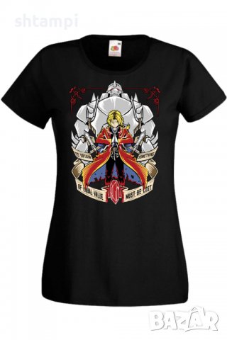 Дамска тениска Аниме Манга Fullmetal Alchemist Edward Elric,Анимация,игра,Празник,Повод.