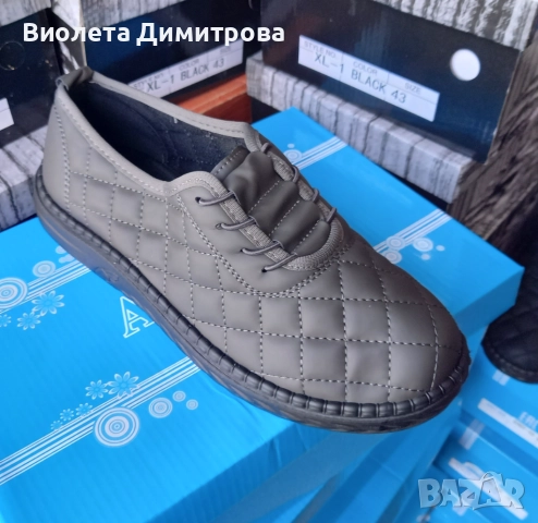 Дамски есенни обувки на квадрати 36-42 , снимка 2 - Маратонки - 52278301