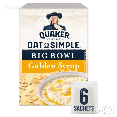 Quaker Oats So Simple Golden Syrup / Овесени трици със захарен сироп, снимка 1
