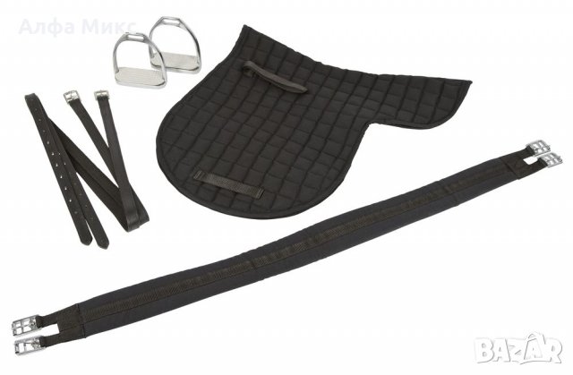 Седло за езда, естествена кожа, черно 32285, снимка 5 - Други стоки за животни - 32273410