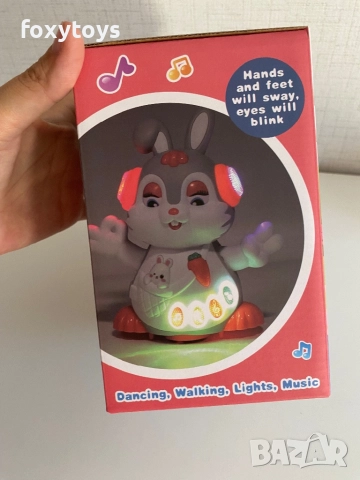 Танцуващо зайче с музика и светлина, снимка 12 - Музикални играчки - 51699920