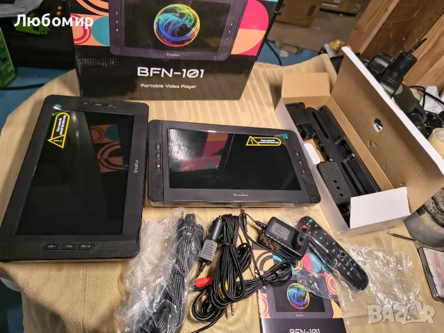 BOIFUN DVD плейър за кола 2 екрана 10.5 инча със 7 часа батерия, преносим телевизор, облегалка

, снимка 12 - Навигация за кола - 50342073