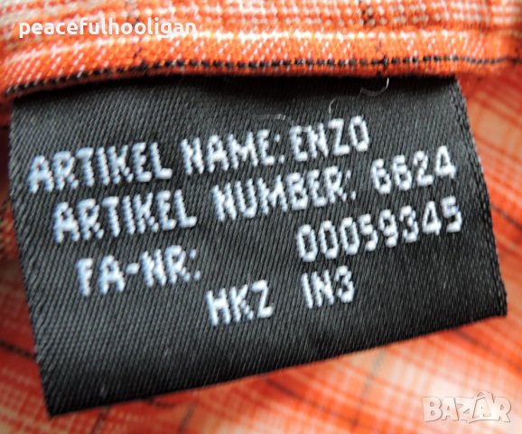 SCHOFFEL Enzo Men`s Orange/Beige Checked Long Sleeve Outdoor  Shirt - мъжка  риза с дълъг ръкав 2XL, снимка 12 - Ризи - 44015844