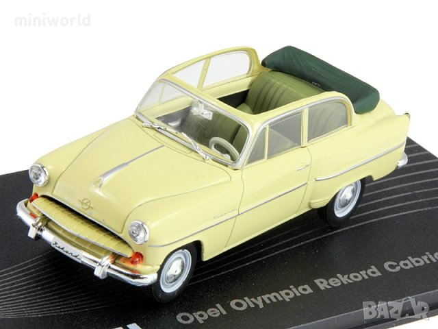 Opel Olympia Rekord Cabrio-Limousine 1954 - мащаб 1:43 на DeAgostini моделът е нов в PVC дисплей-кей, снимка 1 - Колекции - 44096758