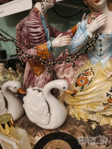 Старо колие месинг с перлички и цитрини, снимка 3 - Колиета, медальони, синджири - 49743670