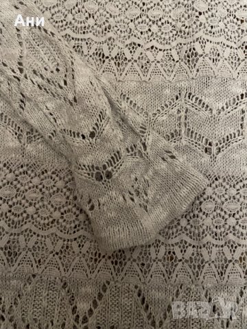 Бежова плетена блуза LOGG M, снимка 4 - Блузи с дълъг ръкав и пуловери - 38810537
