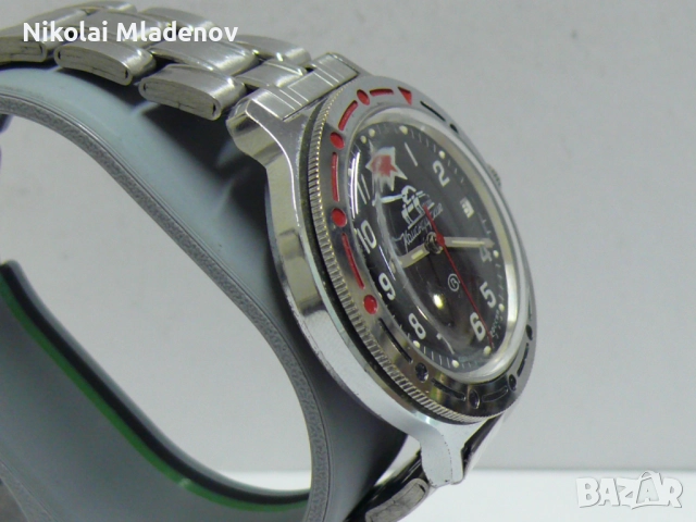 ВОСТОК КОМАНДИРСКИ АМФИБИЯ АВТОМАТ с дата, работещ, снимка 4 - Мъжки - 51884709