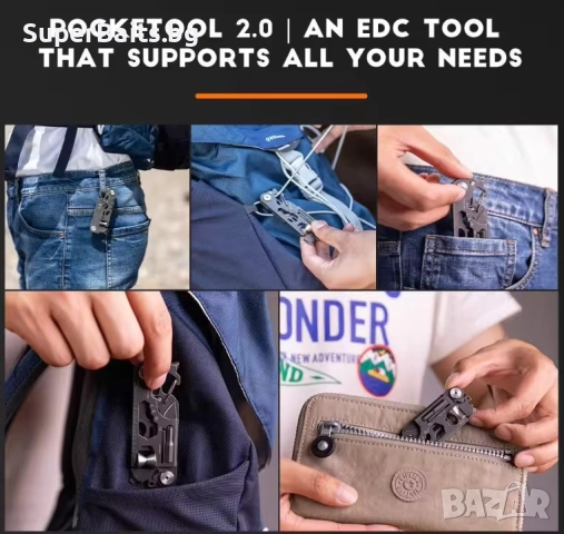 Универсален MultiTool - Pocket Tool 30 в 1, снимка 3 - Екипировка - 52772228