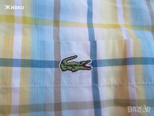 Lacoste мъжка лятна риза с къс ръкав размер 41., снимка 2 - Ризи - 33197198
