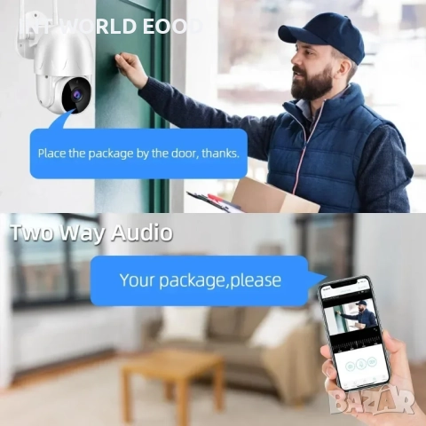Tuya 5MP WiFi IP HD PTZ Камера с AI детекция на движение Двупосочно аудио Видеонаблюдение , снимка 3 - IP камери - 52063750
