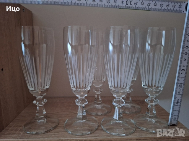 Стари кристални чаши , снимка 3 - Сервизи - 51781726