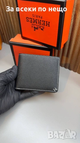 Hermes Мъжки Портфейл Естествена Кожа Хермес - Налични Различни Цветове Код SK748, снимка 5 - Портфейли, портмонета - 53158895