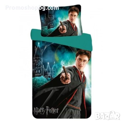 Детски спален комплект Harry Potter, 2 части, 140х200 см, 70x90 см, 100% памук, Многоцветен, снимка 2 - Спално бельо - 43596521