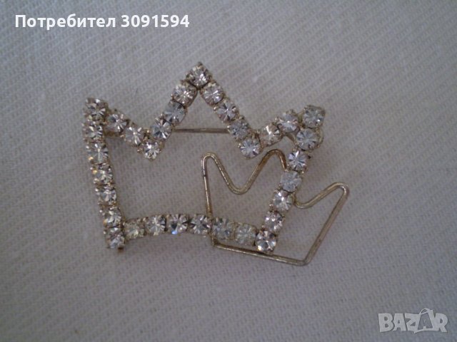 Дамска брошка тип корона , снимка 7 - Други - 36737724